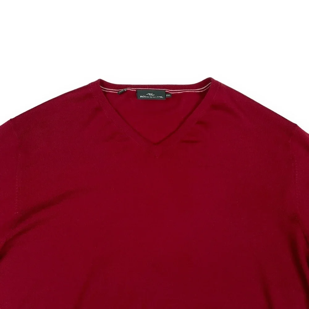 Rodd & Gunn Seater Mens 2XL XXL Red Long Sleeve V-Neck NWOT